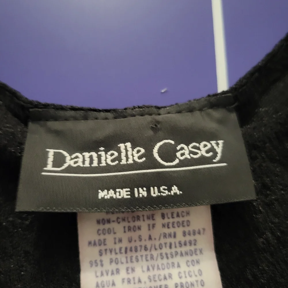 Danielle Casey Maxi Dress Black Dress Vintage Made in USA Size 12
